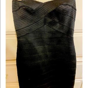 Black bodycon bandage minidress